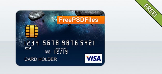 editable credit card psd template
